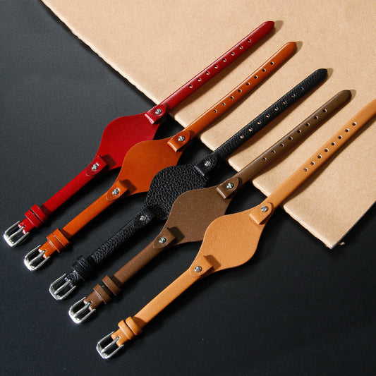 *Genuine Leather Cowhide Lady Tray Watch Band》