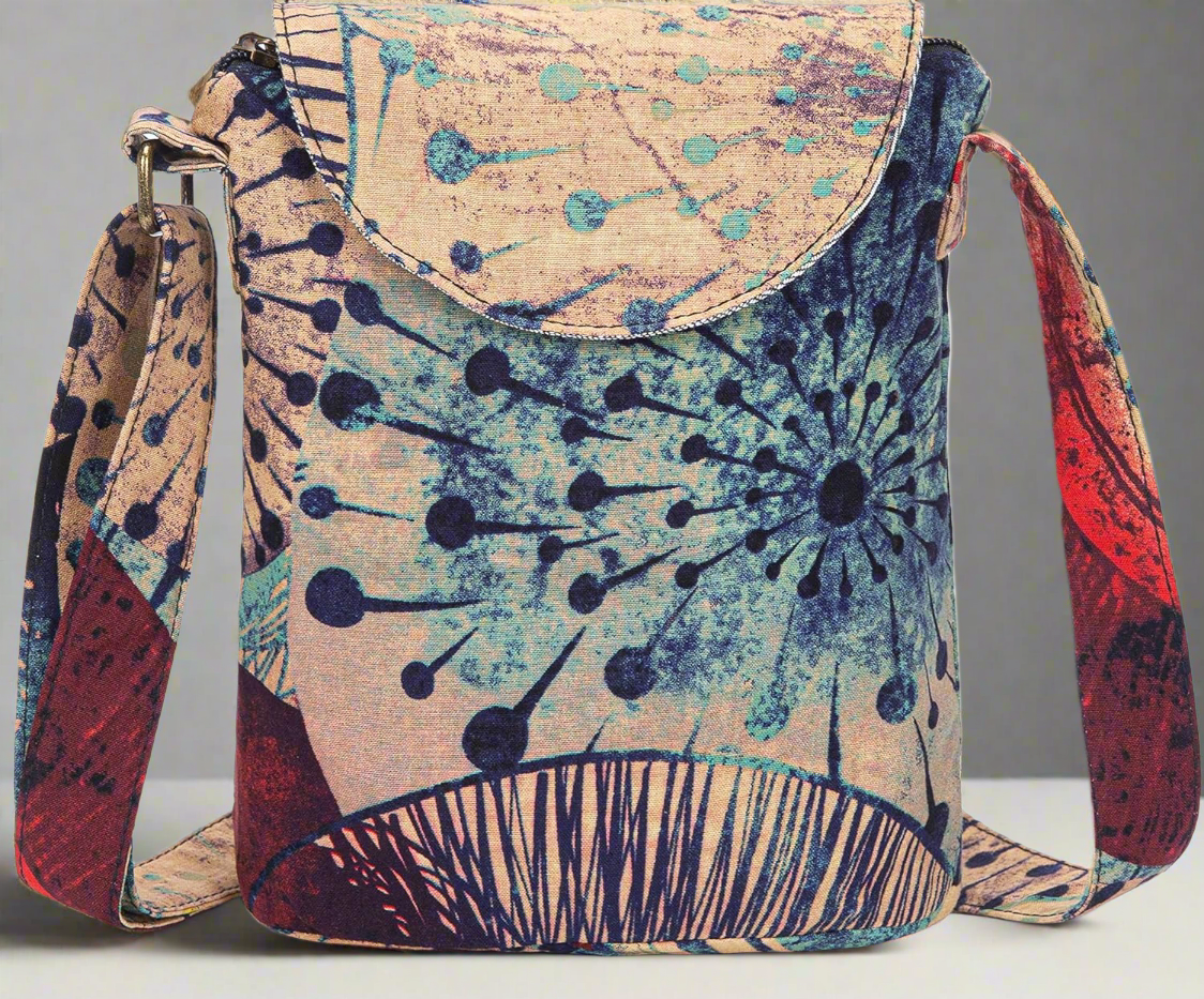 OPQRSTU Women's Retro Small Size Canvas Shoulder Bag Hippie Boho Crossbody Handbag - PryTheory
