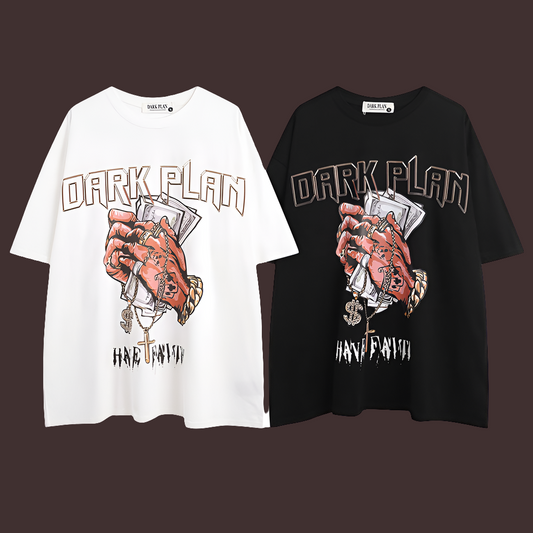 Hip Hop Crew Neck Half Sleeve T-shirt*