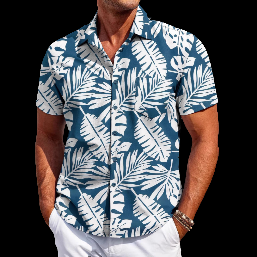 Men's Shirt Hawaiian Short Sleeve Shirt 3D Digital Print Holiday Printing - PryTheory
