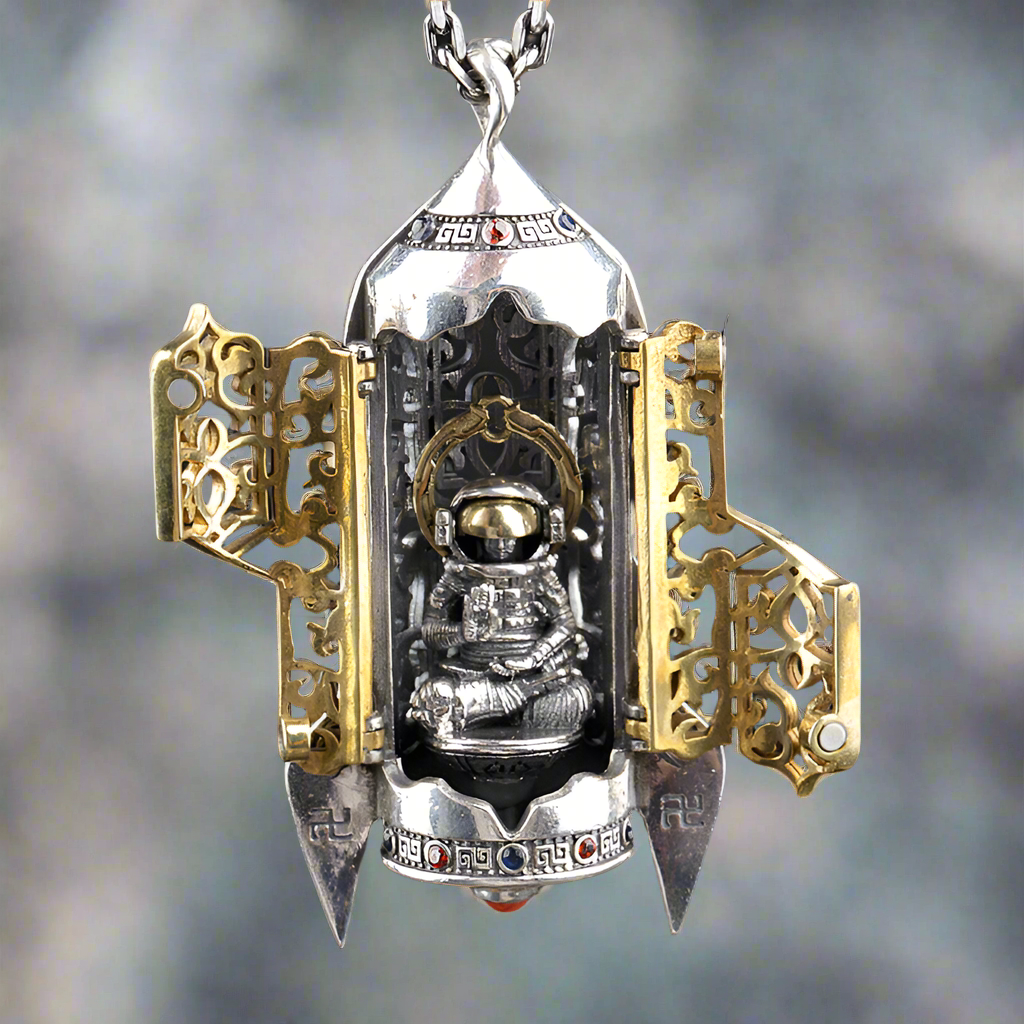 S925 Silver-Spaceman Necklace. - PryTheory