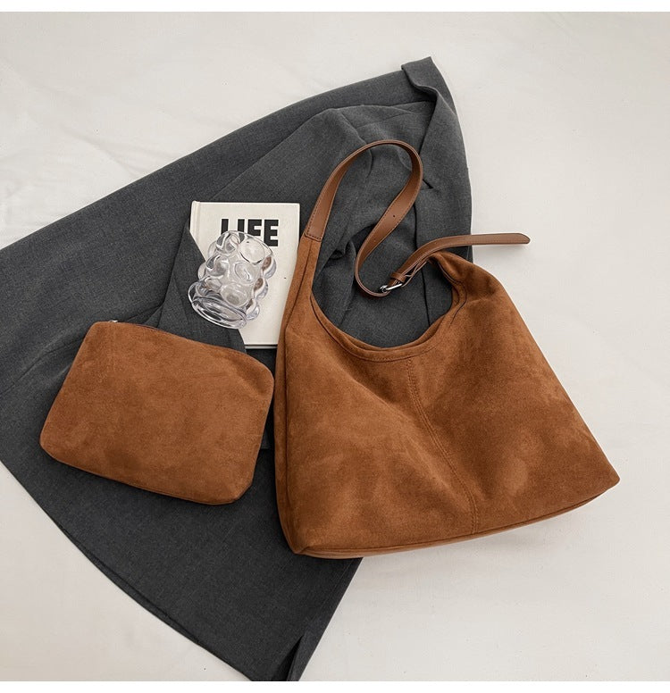 Suede Shoulder Underarm Bag