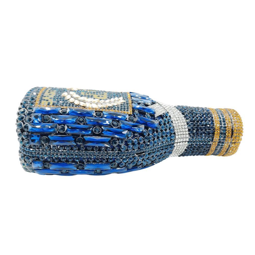 Champagne Bottle Diamond Hand Holding Dinner Bag - PryTheory
