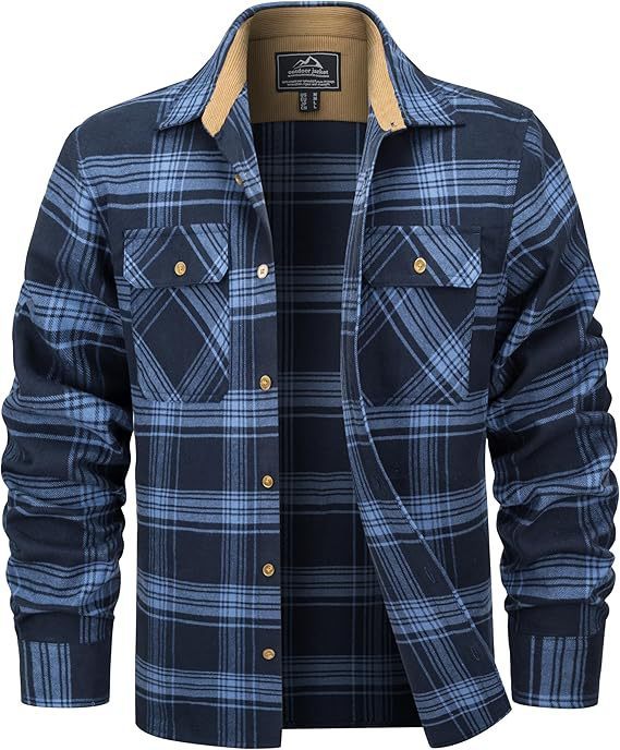 European And American Fall Winter Men's Flannel Casual Button Shirt - PryTheory