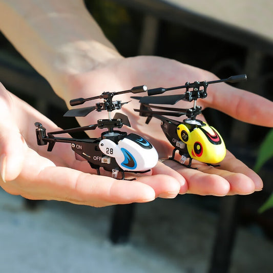 Mini Helicopter 35 Channel Crash-Resistant Remote Control  Pocket Fingertip Flyer Model Kids Toy Plane