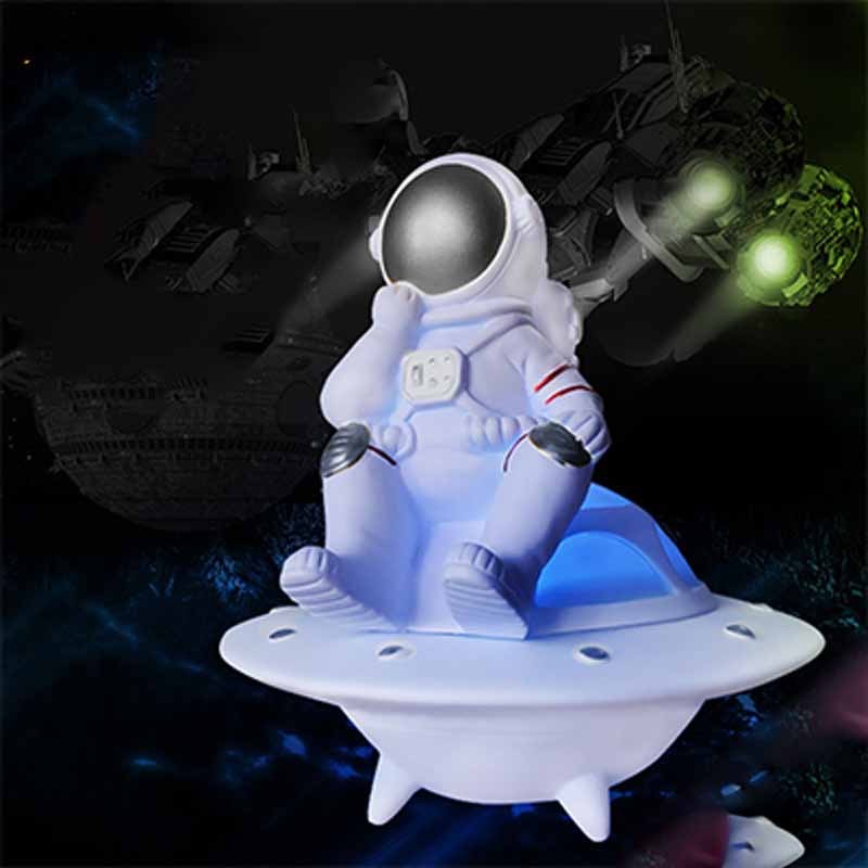 Moon Light UFO Astronaut Luminous Wireless Bluetooth TWS Speakers Creative Birthday Gift Decoration Loudspeaker Support TF FM. - PryTheory