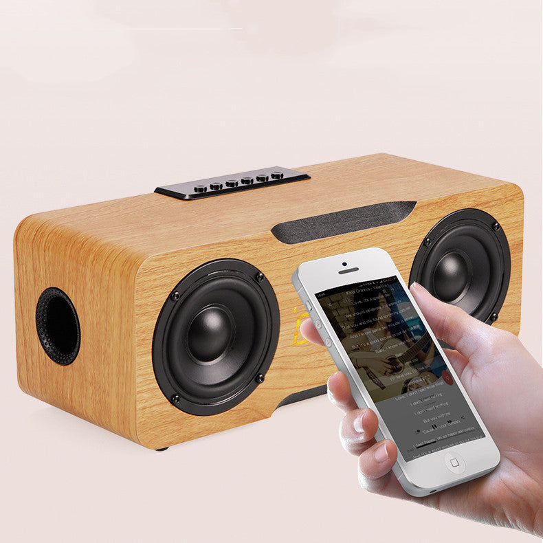 Wooden Clock Bluetooth Speaker, Support U Disk TF Card Function, Home Desktop Speaker - PryTheory