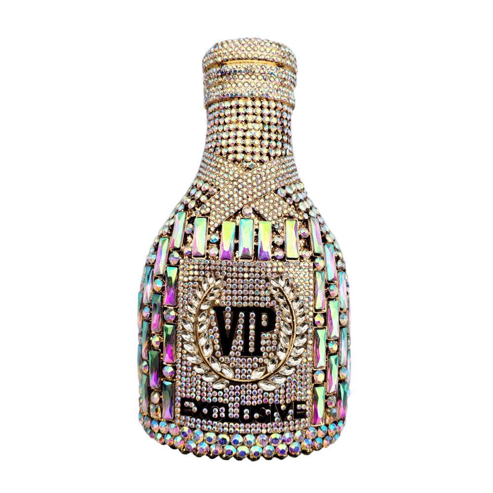Champagne Bottle Diamond Hand Holding Dinner Bag - PryTheory