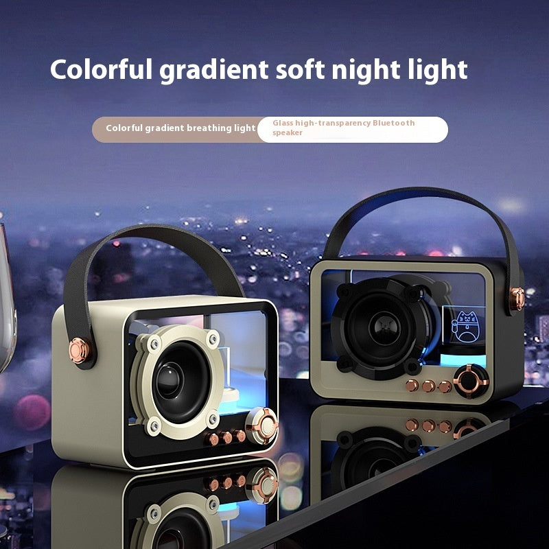 Glass Bluetooth Speaker Portable Mini Outdoor USB Charging - PryTheory