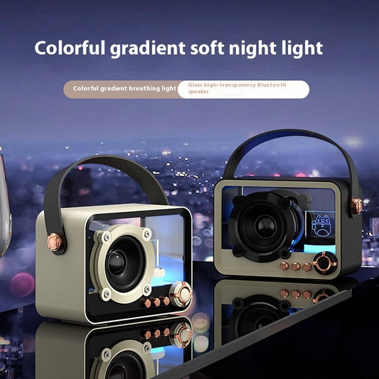 Glass Bluetooth Speaker Portable Mini Outdoor USB Charging - PryTheory