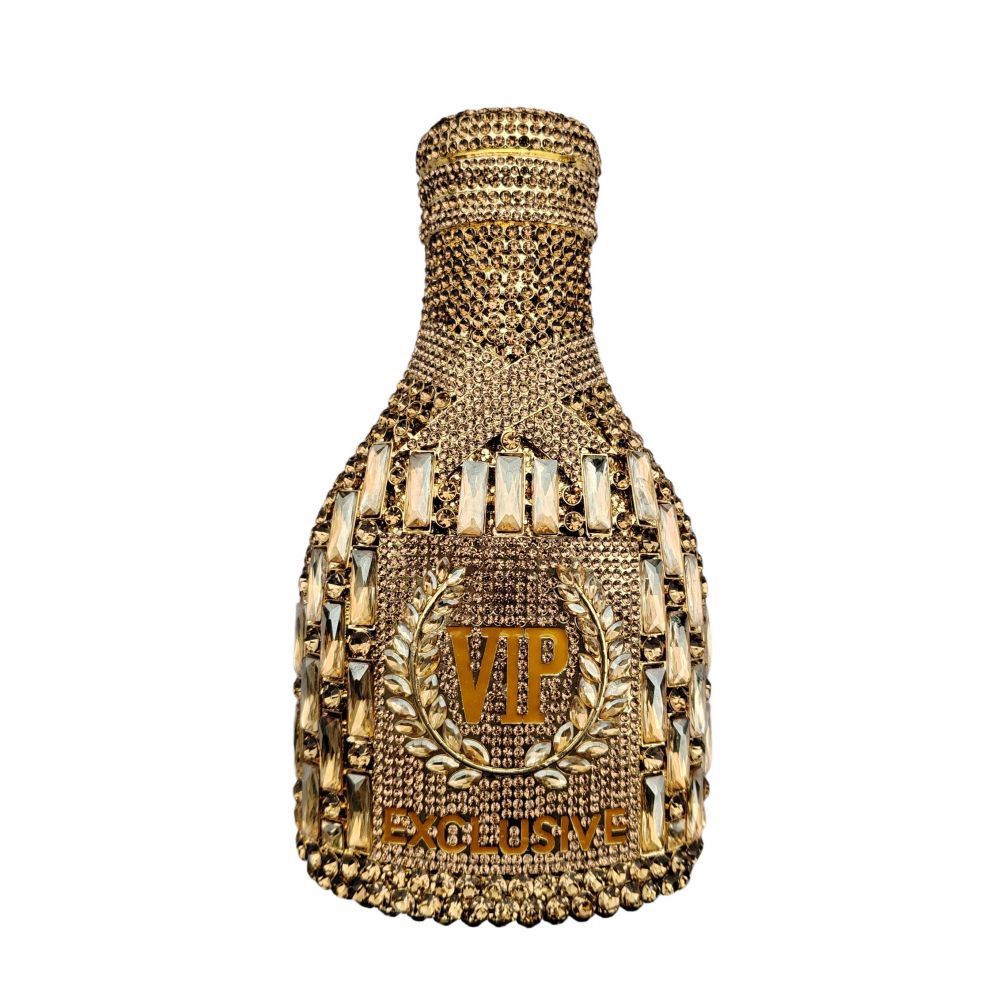 Champagne Bottle Diamond Hand Holding Dinner Bag - PryTheory